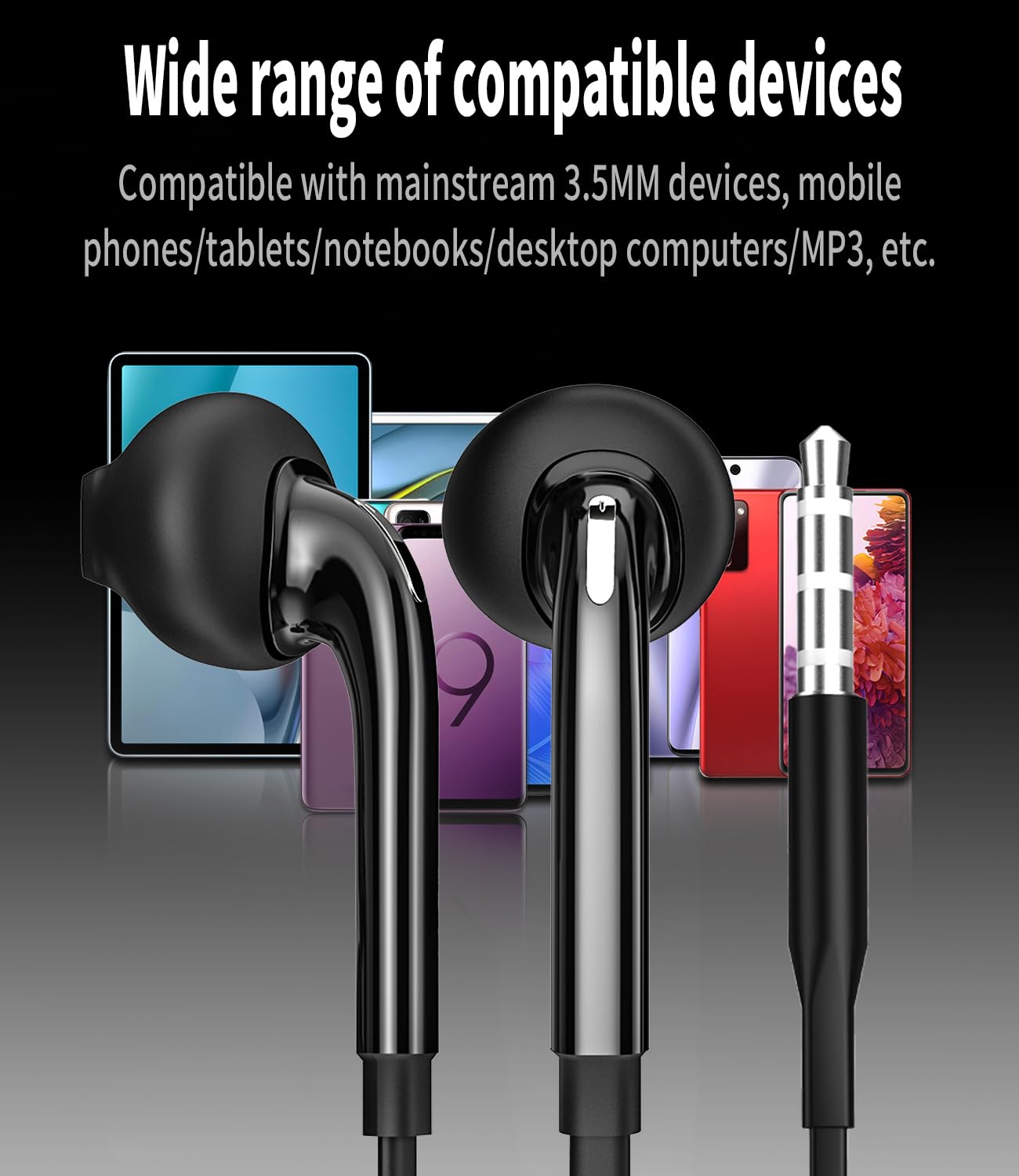 2 Pezzi Auricolari In-Ear Con Microfono – Cuffie Cablate Jack 3,5 Mm Per PC, Gaming E Chiamate Con Suono Premium