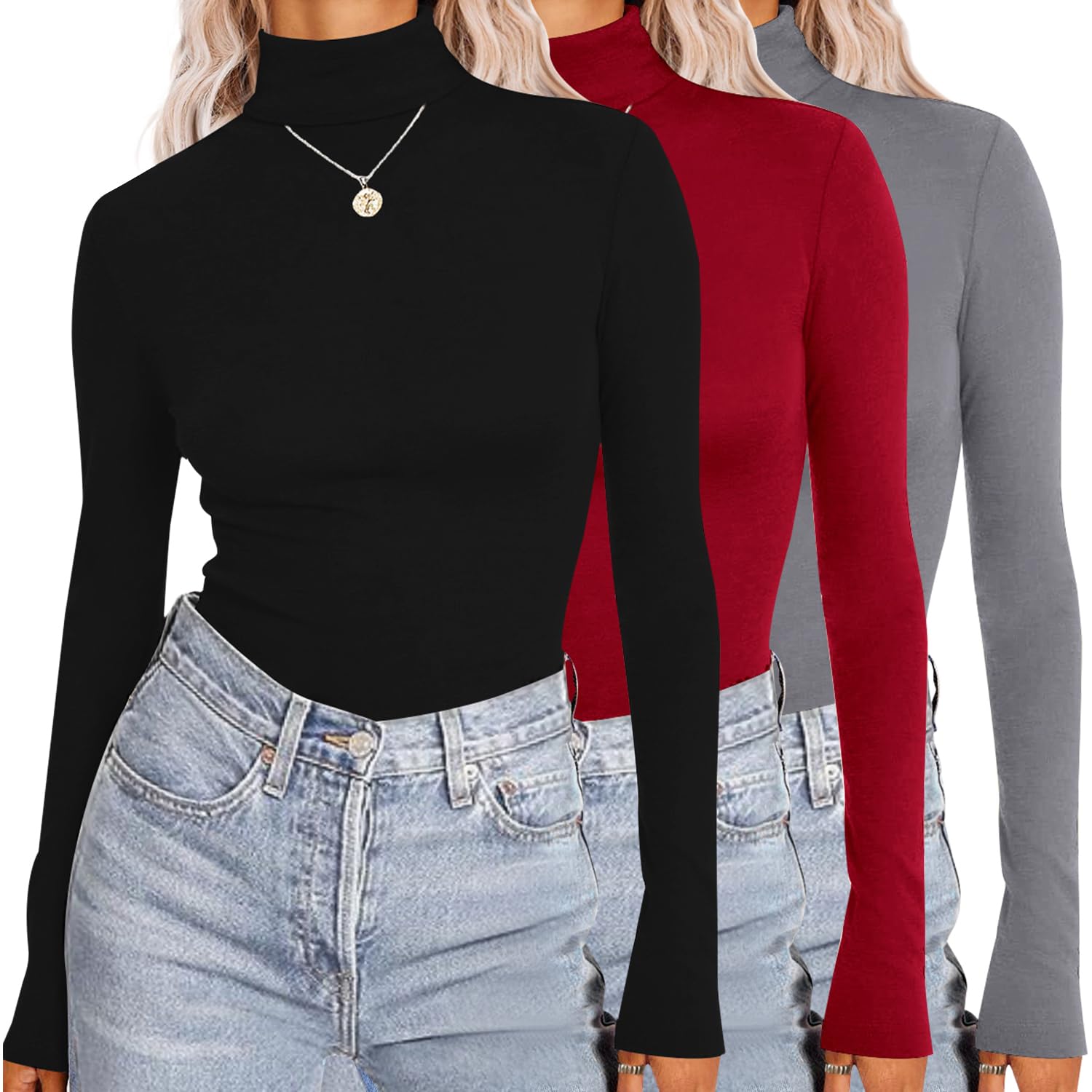 Ekouaer Thermal Maglia Termica Donna Maglietta Manica Lunga Invernale Magliette Termiche, S-XXL