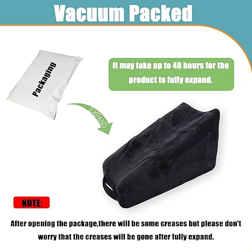 Vista 21 de Sexysamba Almohada de brazo con 5 bolsillos para poscirugía, almohada de apoyo para reposa codo y brazos, almohada de cuña, almohada de cirugía