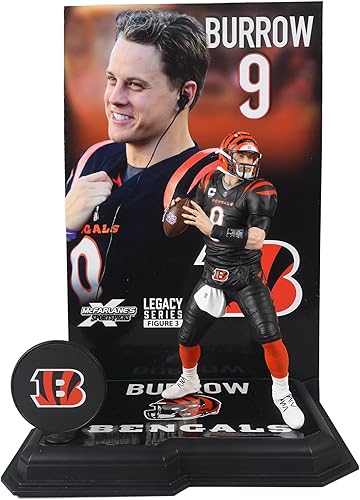 Miniatura 5 de McFarlane Joe Burrow (CBengals) NFL - Figura posada de 7 pulgadas