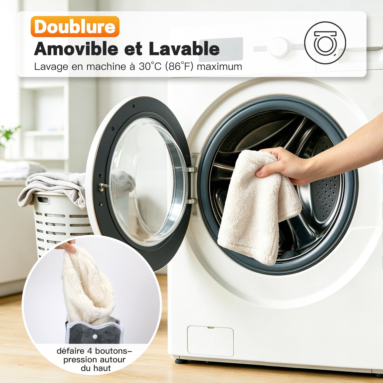 Chauffe-pieds électrique pour homme et femme - Design séparé - Grande taille - Chauffage électrique avec sangle élastique - Chauffage rapide - 6 niveaux de température et 4 minuteries