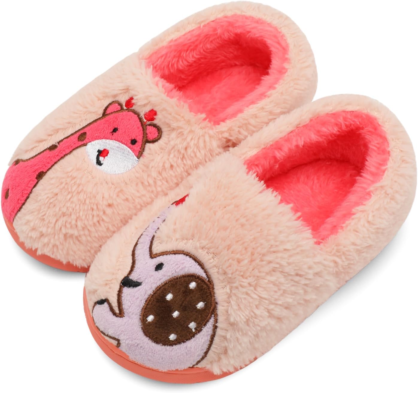 Centipede Demon Plush Warm Slippers for Girls Boys Kids Toddlers Winter Fur Lined Indoor House Home Shoes