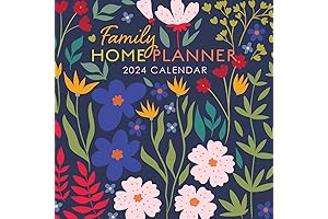 2024 Family Planner Square Hanging Wall Calendar