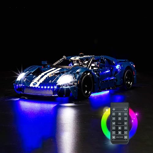 Kit de luces mejorado compatible con Lego Technic 2022 Ford GT 42154 modelo de automóvil, control remoto compatible con 42154 (modelo no incluido)