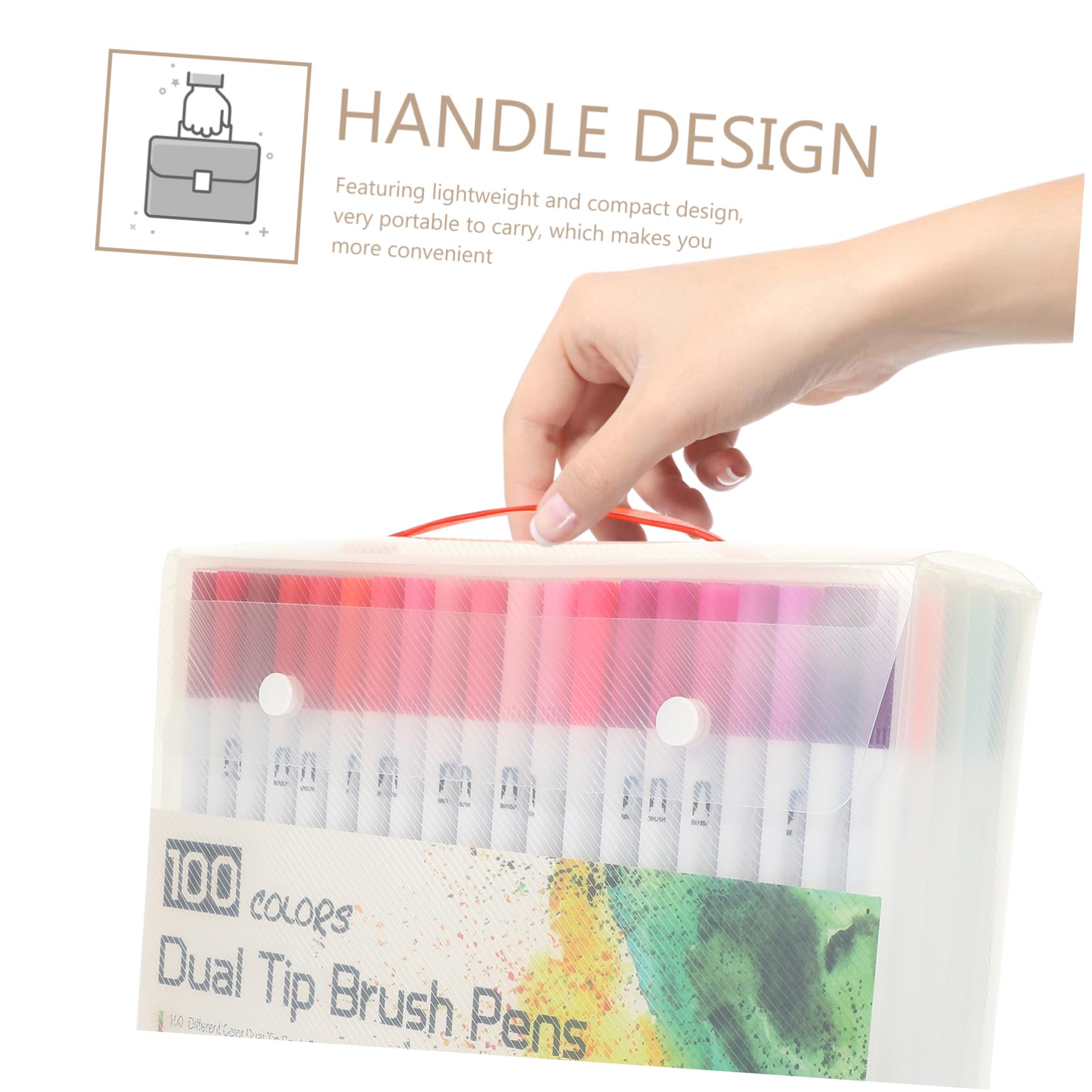 Uonlytech 100stücke Kunstpinselmarker Mit Feiner Spitze Und Pinselspitze Zum Malen Von Büchern Schreiben Und Planen Von Kunstprojekten
