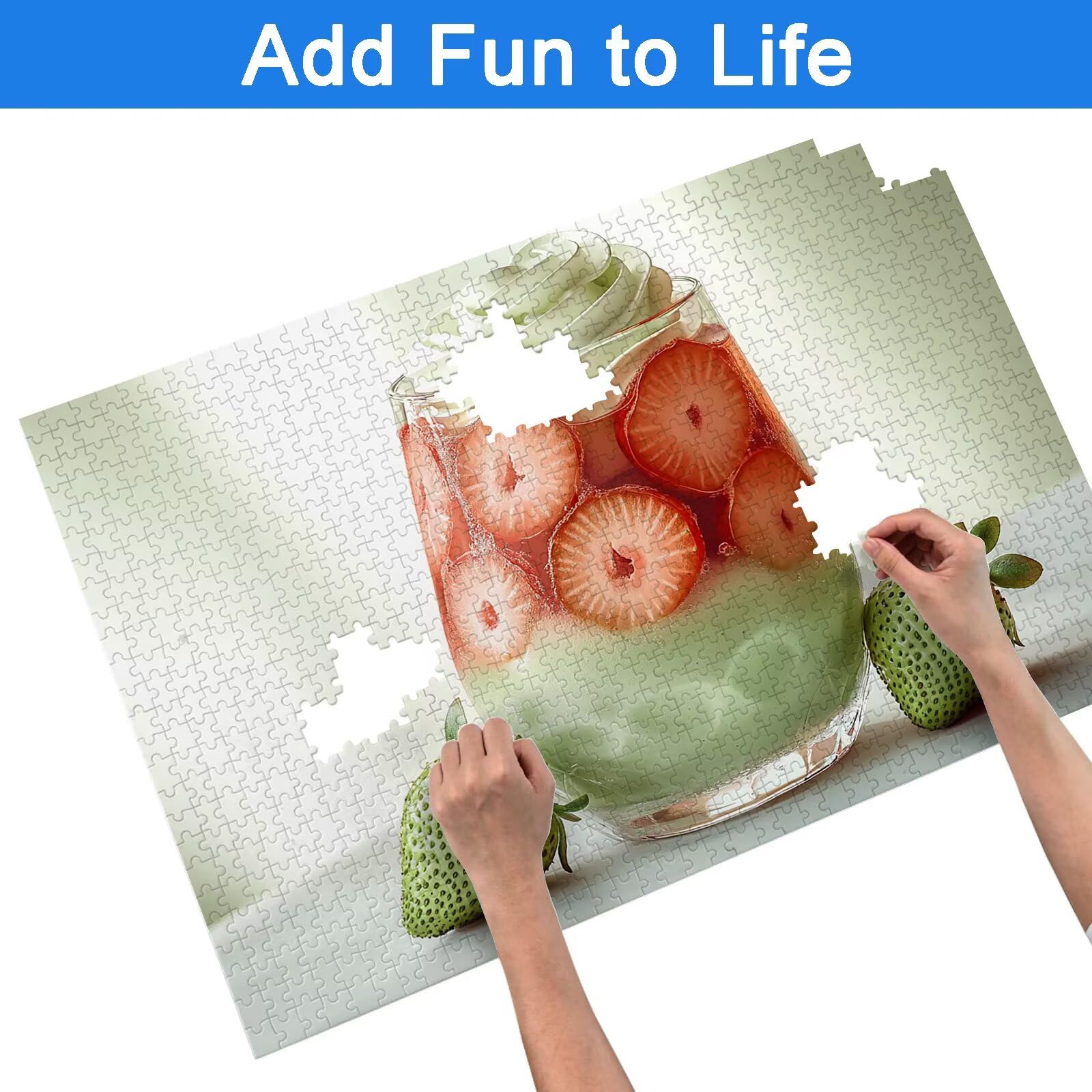 Puzzle 2000 Teile, Obst Puzzle 2000 Teile Erwachsene, Klassische Puzzles Eiscreme, Holzpuzzle Erwachsene, Puzzlespiele für Die Ganze Familie, Geschenke für Frauen, Geschenke für Männer, Dekor, -8845
