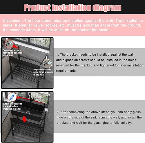 Miniatura 6 de Fregadero de cocina comercial de acero inoxidable, fregadero al aire libre, fregadero independiente de 1 compartimento, estación de lavado