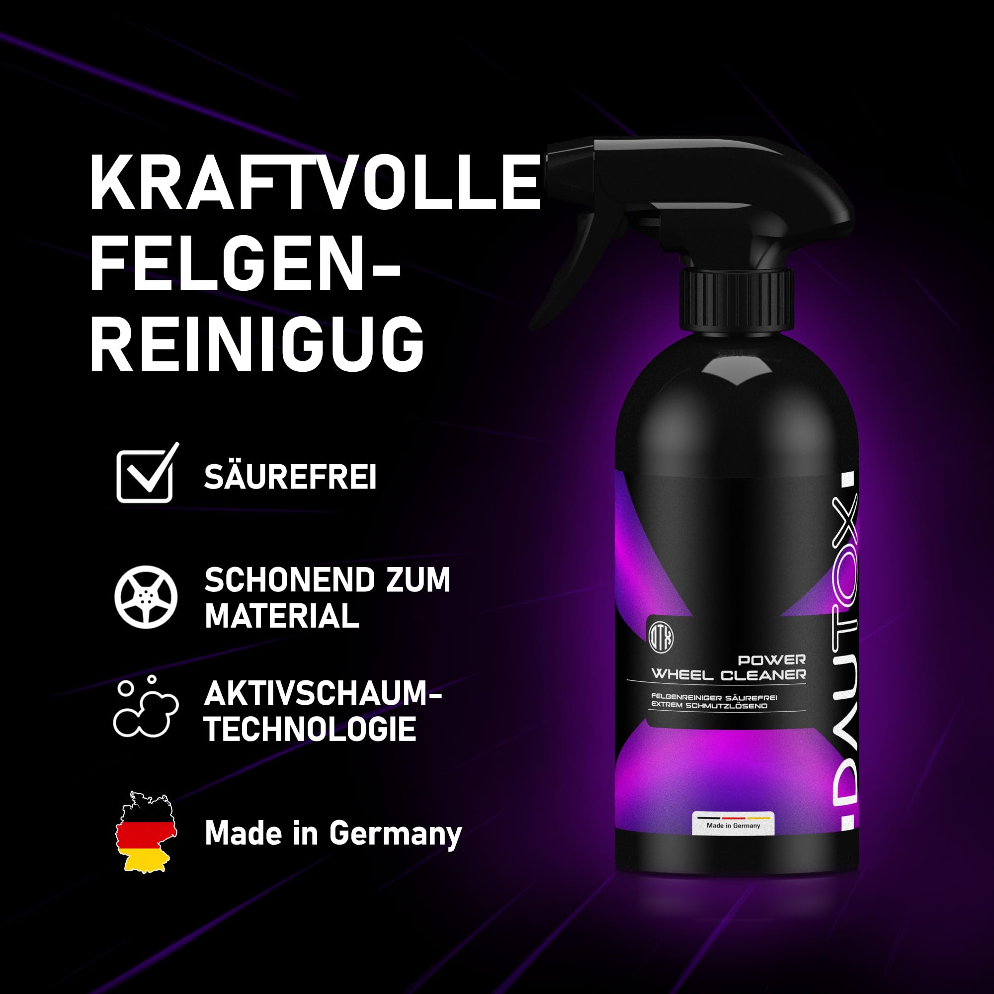 DAUTOX® Auto Reinigungsset – Autopflege Set für Innenraum & Außenbereich | Fahrzeugpflege Komplett- & Startersets | verschiedene Setgrößen (Außenpflege PRO Set | 4-teilig)