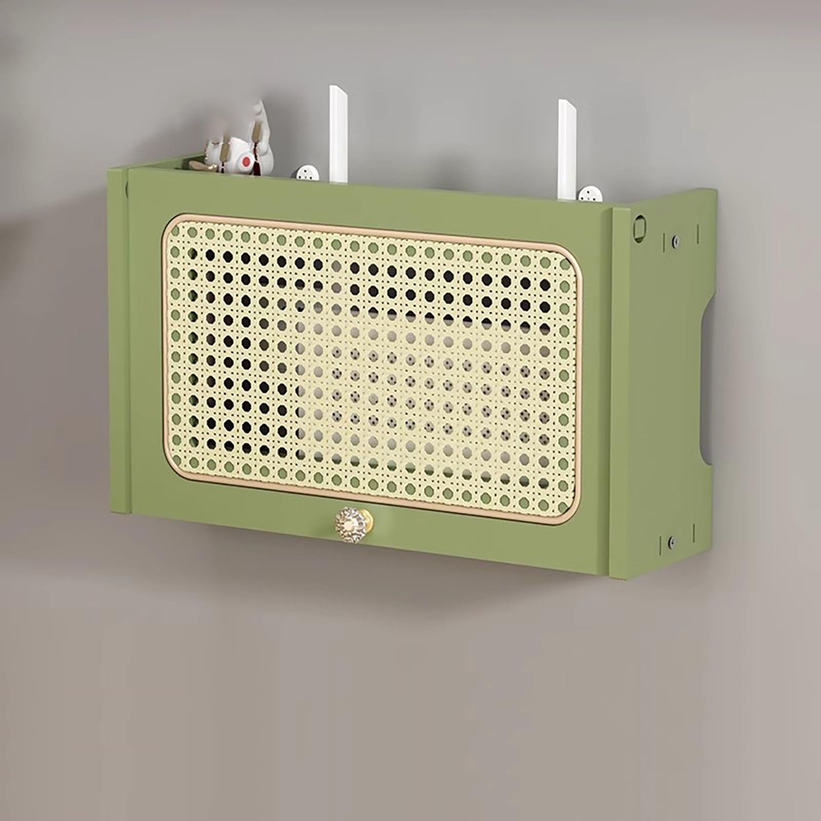 Boîtier pour routeur WiFi mural en bois qui élimine les nœuds de câbles