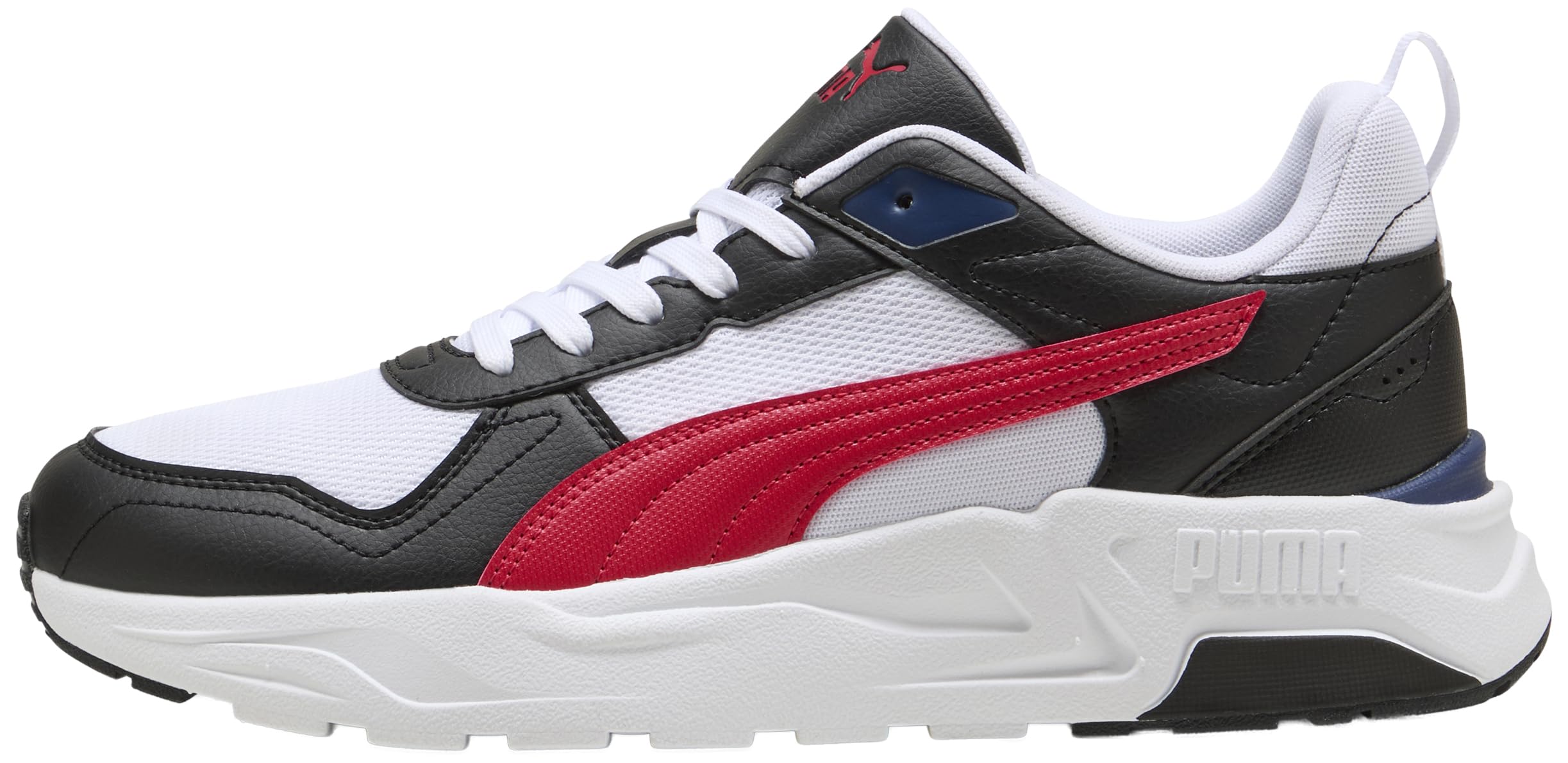 PUMA Unisex Trinity 2 LT Sneaker, White-for All TIME RED Black-Blue Jewel, 6.5 UK