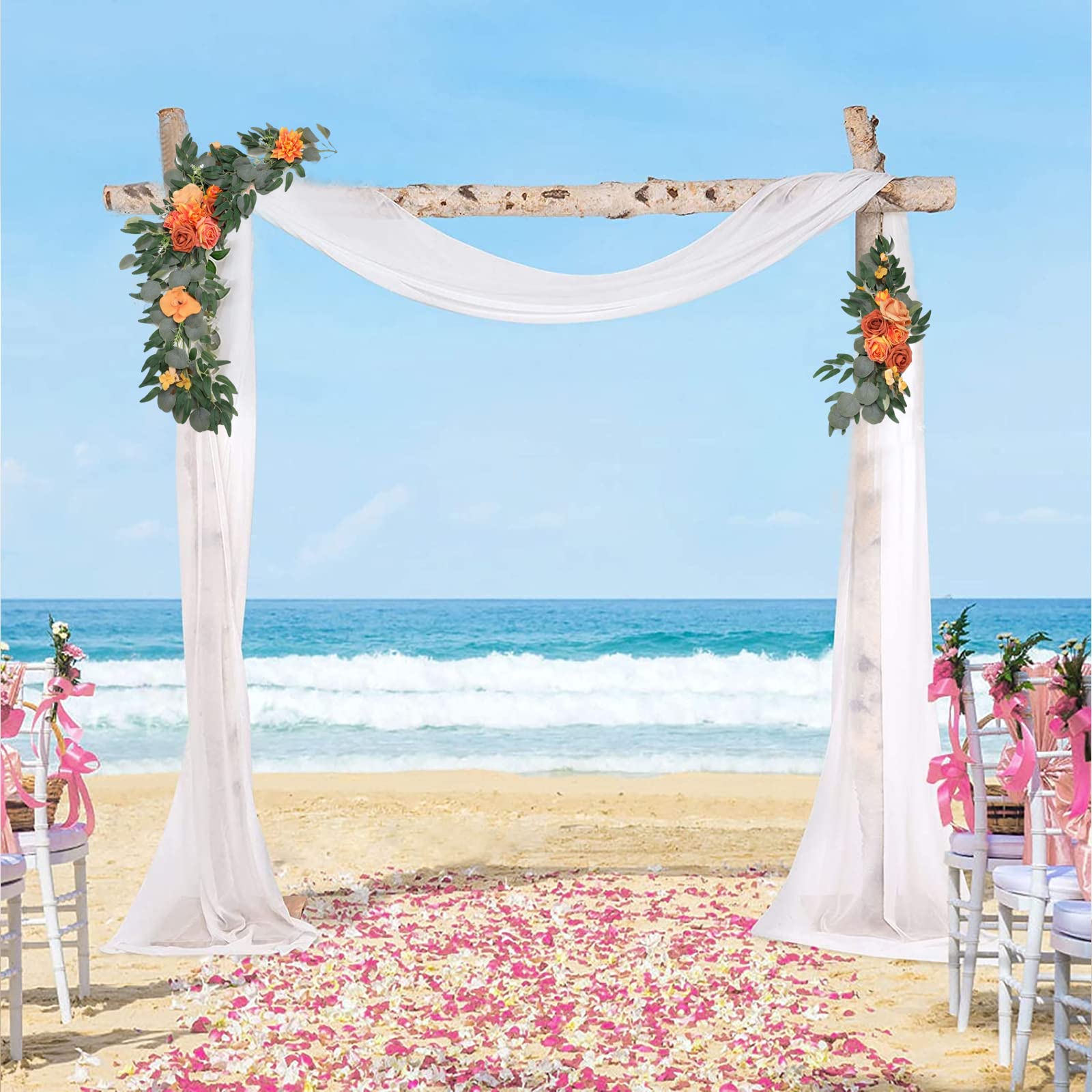 2Pcs Artificial Flower Swag Set – Silk Floral Wedding Arch Decor 2 thumbnail image