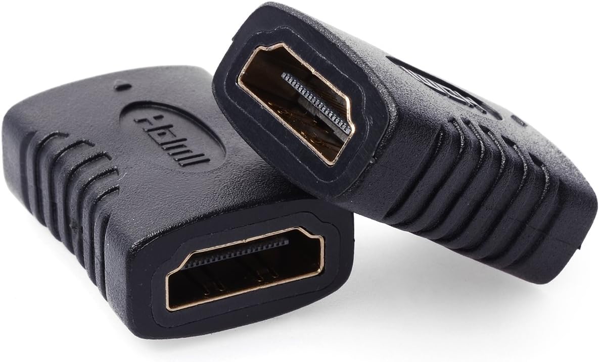 EU Xcellent Global 2 Pack Premium HDMI Female to Female F/F Joiner Coupler Extender Adapater Connector-Gold Plated M-AV003