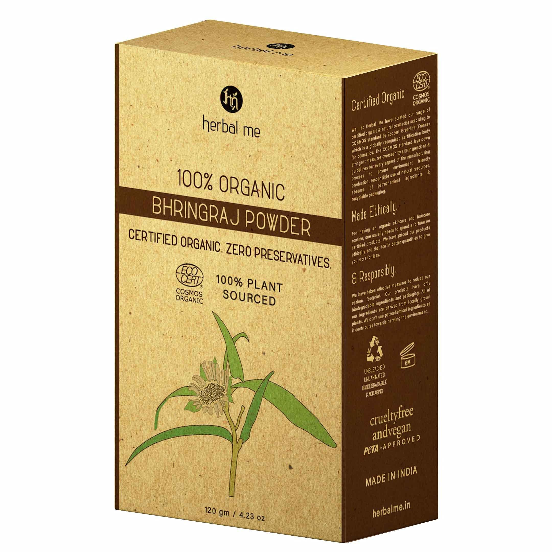 HM Herbal Me Organic Bhringraj Powder helps to clean hair_120gm-image-42