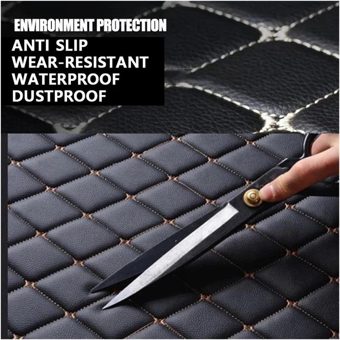 Car Boot Protector for Lexus LS460 LS460L 2006-2016 Year Interior Accessories Durable Leather Carpet Car Trunk Mats Fully Surrounded Trunk Mat(Wine RED)