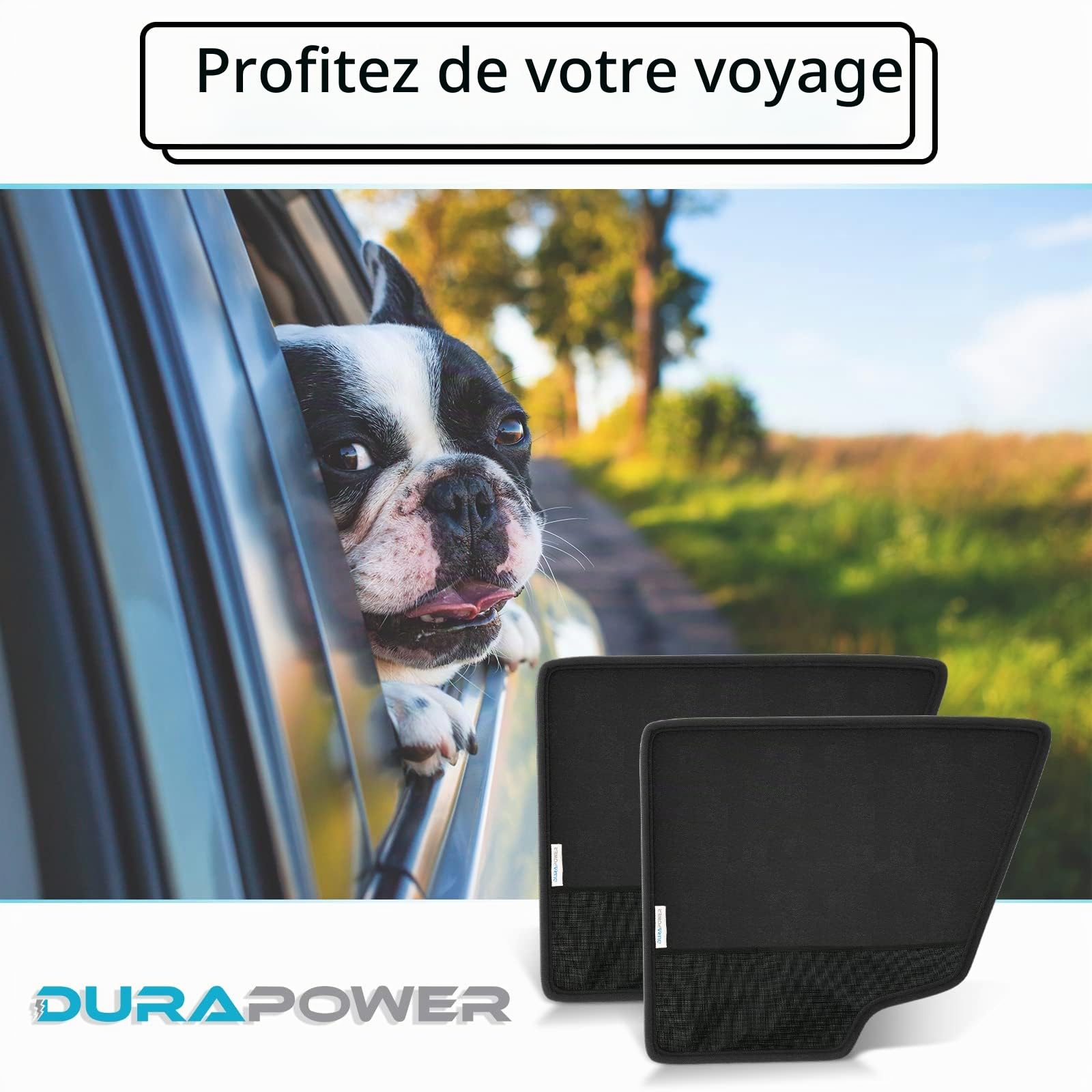 Durapower Lot de 2 Housses de Protection imperméables pour portière de Voiture pour Animaux domestiques, antirayures, lavables en Machine, faciles à Installer, sans Danger pour Les Chiens,