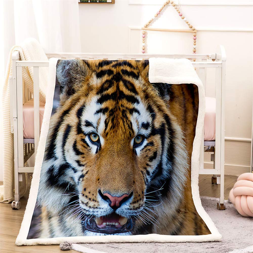 Hiyoko - Coperta con motivo a tigre, 3,6 kg, per TV, cabina