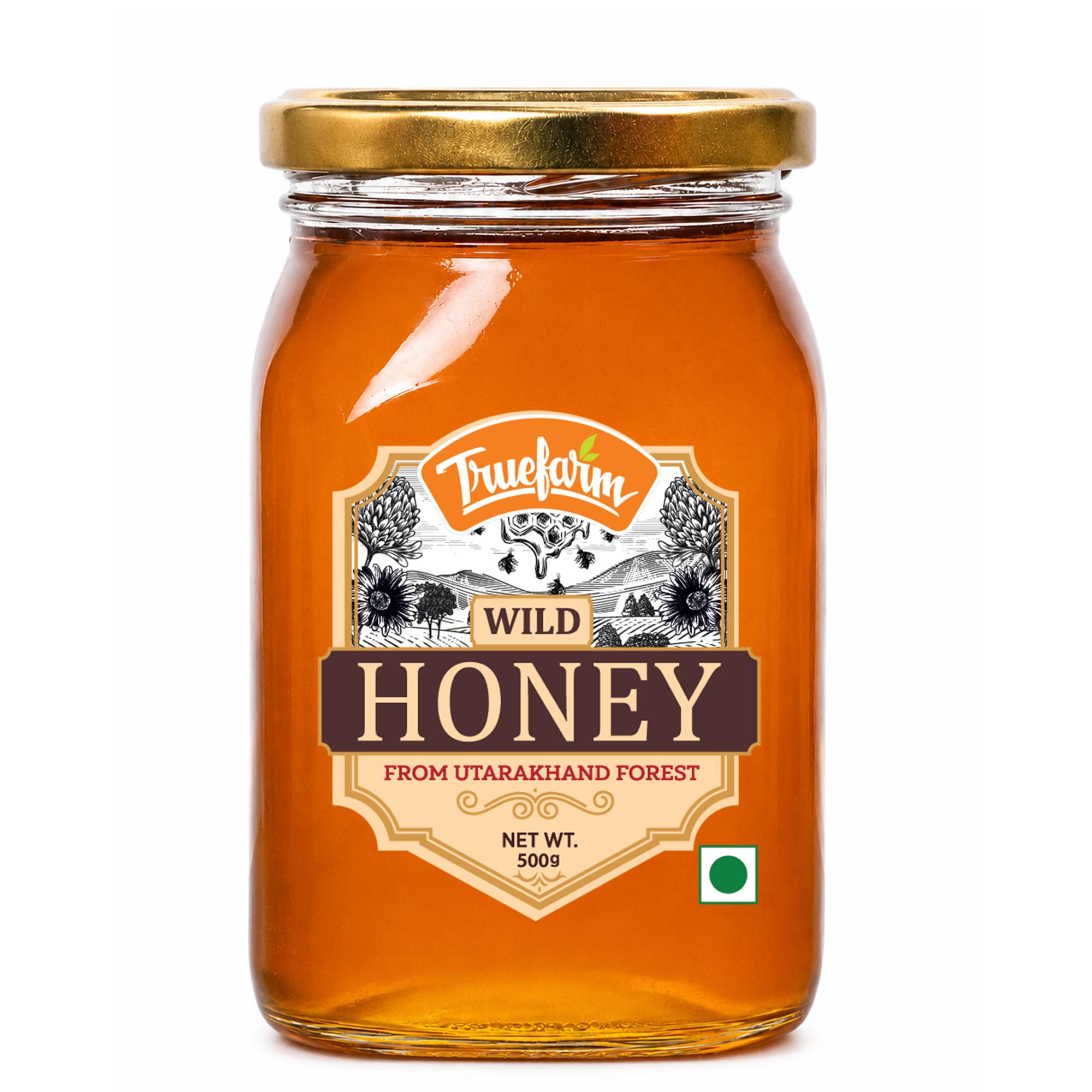 Truefarm Organic Wild Honey | Sourced from Jim Corbett Forests | Rich in Antioxidants | Pure Raw Honey | No added Sugar, Color & No preservatives | Helpul for Ulcers & Weight loss | Pack of 1 (500g)-image-34