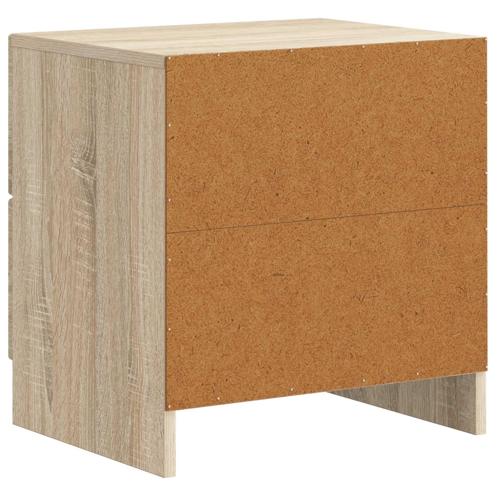 Stolik nocny z drewna dębowego Sonoma z 2 szufladami 43 x 34,5 x 44,5 cm, kompaktowa szafka nocna z miejscem do przechowywania, do sypialni, salonu, pokoju dziecięcego, uniwersalny stolik