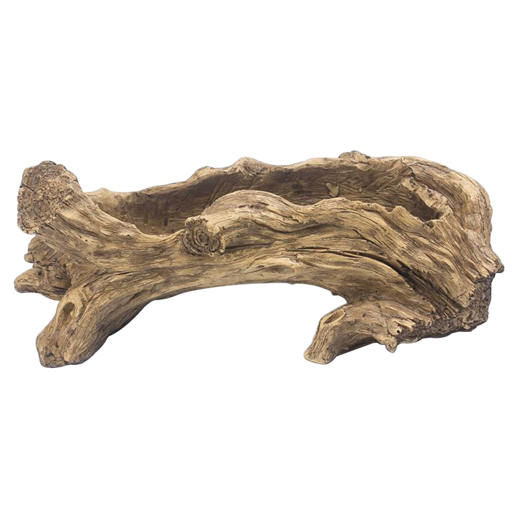 AwnsIMfreien Log Planter, Driftwood Planter, Resin Artificial Tree Stump, Vintage, Decorative Unique Log for Indoor Outdoor 13.8x3.9x5.3 inch., Unique Planters
