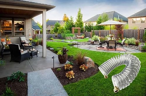 Miniatura 6 de SANFU Manguera de agua de jardín EVA Recoil de 38 pulgadas de diámetro interior x 50 pies de alta calidad con accesorios de latón de 34 pulgadas