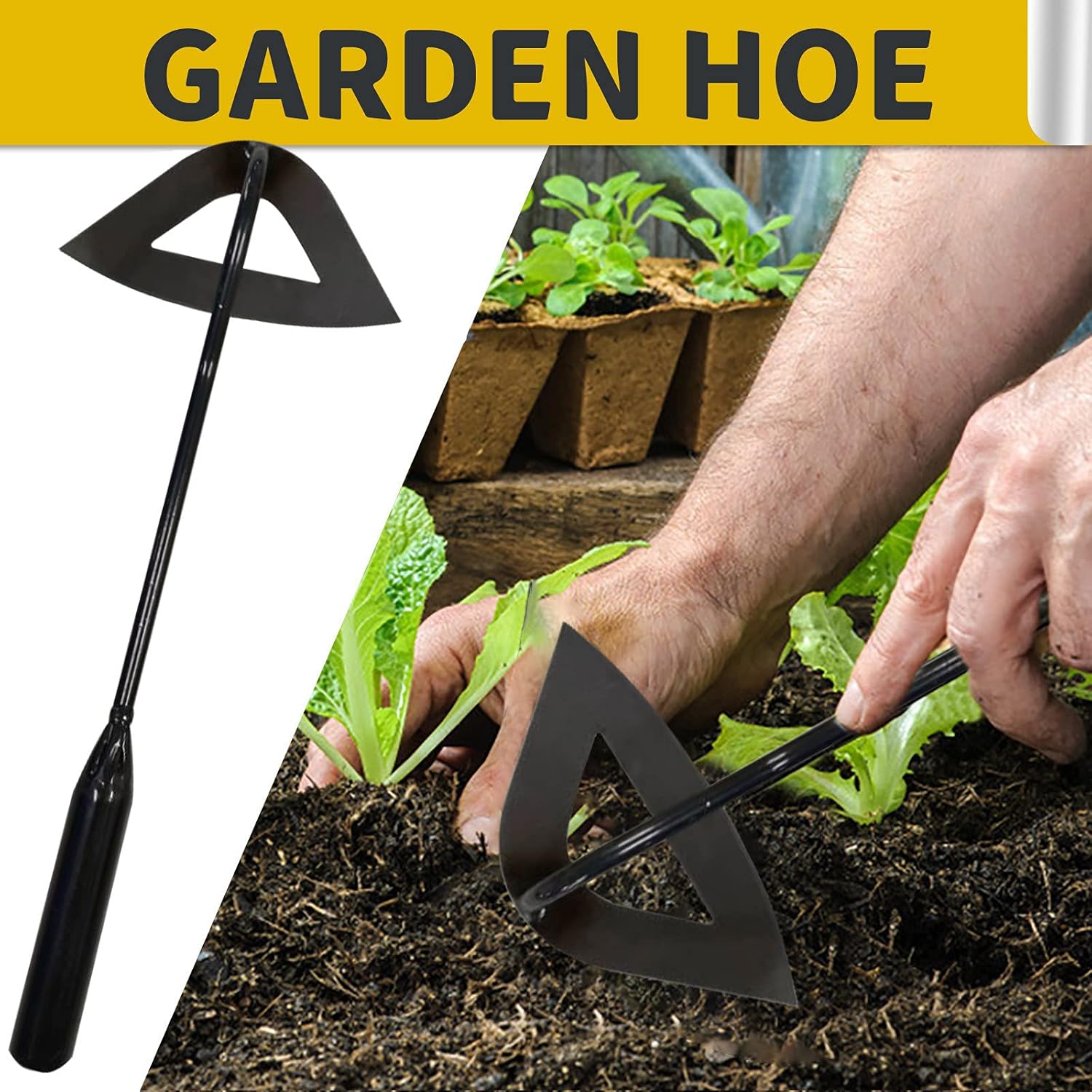 Buy Allsteel Hardened Hollow Hoe Garden Hoes for Weeding Long Handle