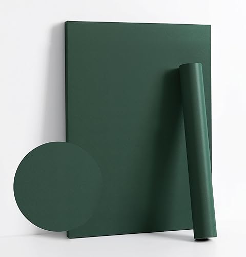 Dimoon Papel pintado de 110 x 17.7 pulgadas, color verde oscuro, grueso, impermeable, retro, verde, papel de contacto extraíble, papel de pared