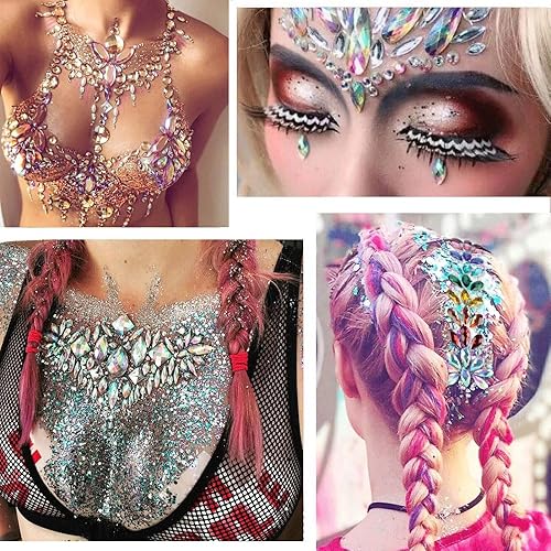 Miniatura 2 de 1000 gemas de cristal AB de diamantes de imitación coloridos, joyas de piedras preciosas acrílicas con parte trasera plana, manualidades para