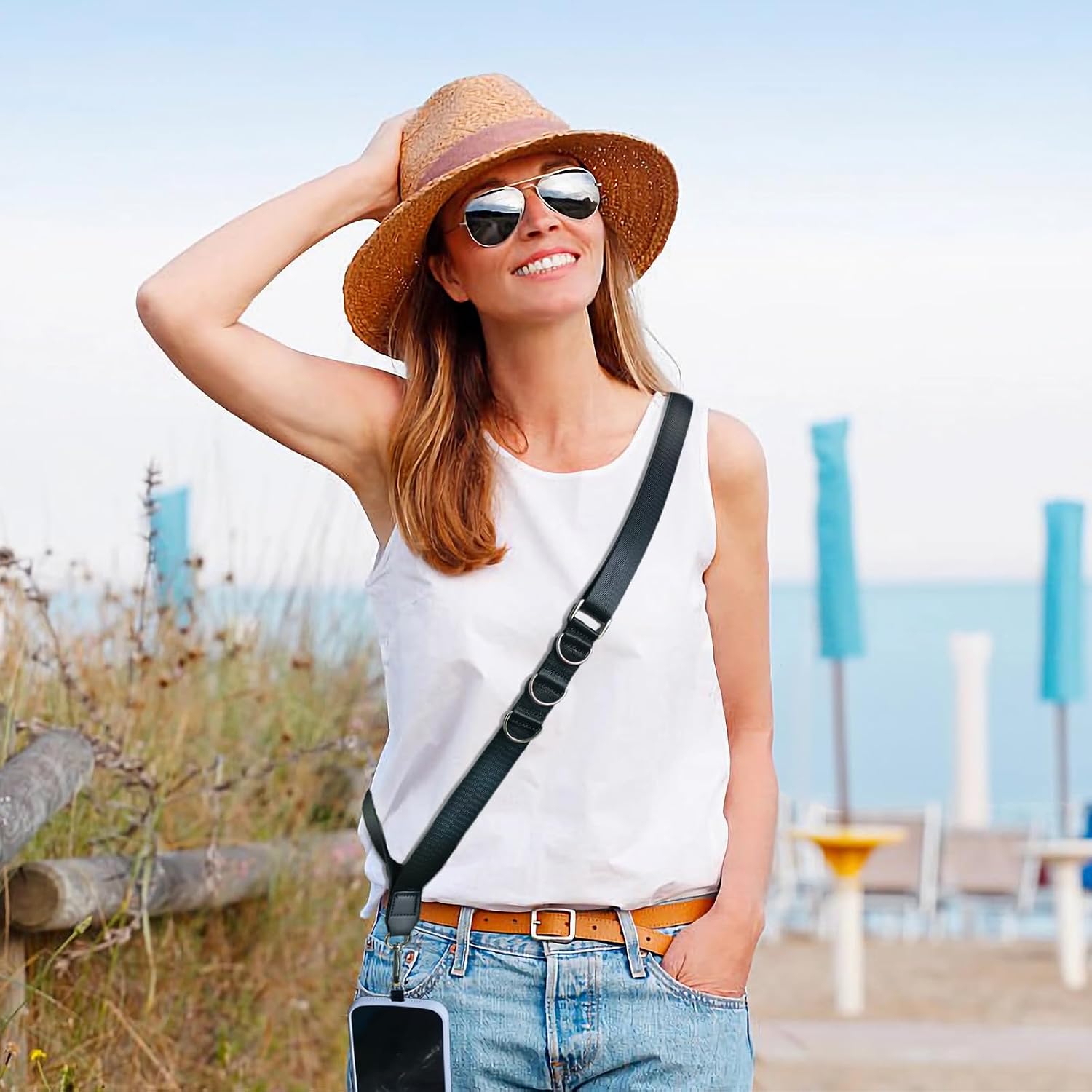 Crossbody Phone Lanyard，Wrist lanyards for Keys，Phone Charm-Hands-Free Phone Strap,Universal Adjustable Strap image 3
