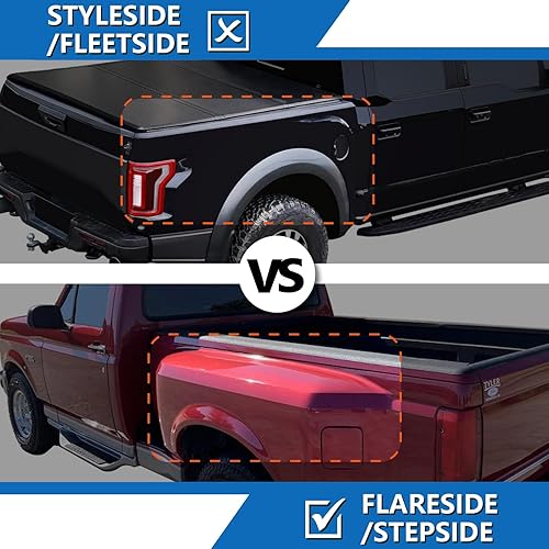 Miniatura 4 de INEXRUD Cubierta enrollable suave de 6 pies compatible con Ford Ranger 1993-2008 funda de vinilo para caja de camioneta  Flareside solo no para