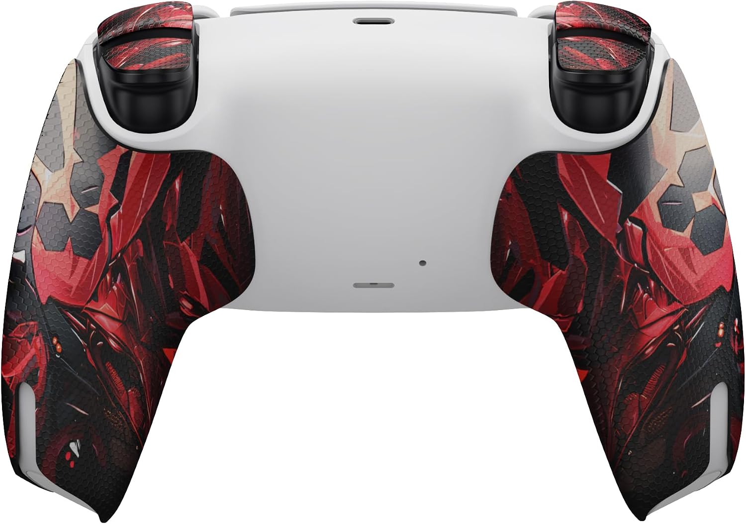 eXtremeRate PlayVital Spider Armor Constroller Grips for PS5 – Anti-Slip, Sweat-Absorbent Handle Covers with Shoulder Button Stickers - Textured Gaming Accessories