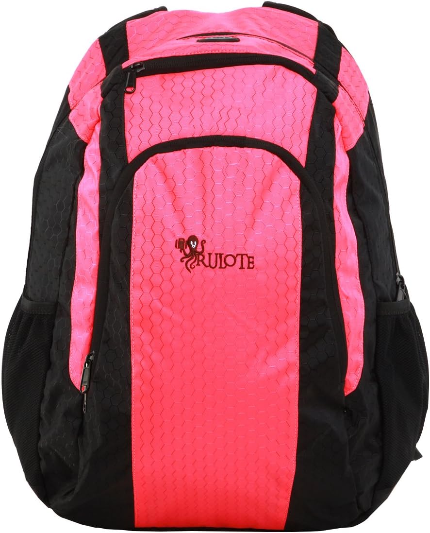 RULOTE 42L Outdoor Sport Lightweight Hiking Backpack, Water-resistant Camping Trekking Rucksack for Cycling Travel Climbing Backpack (Pink)