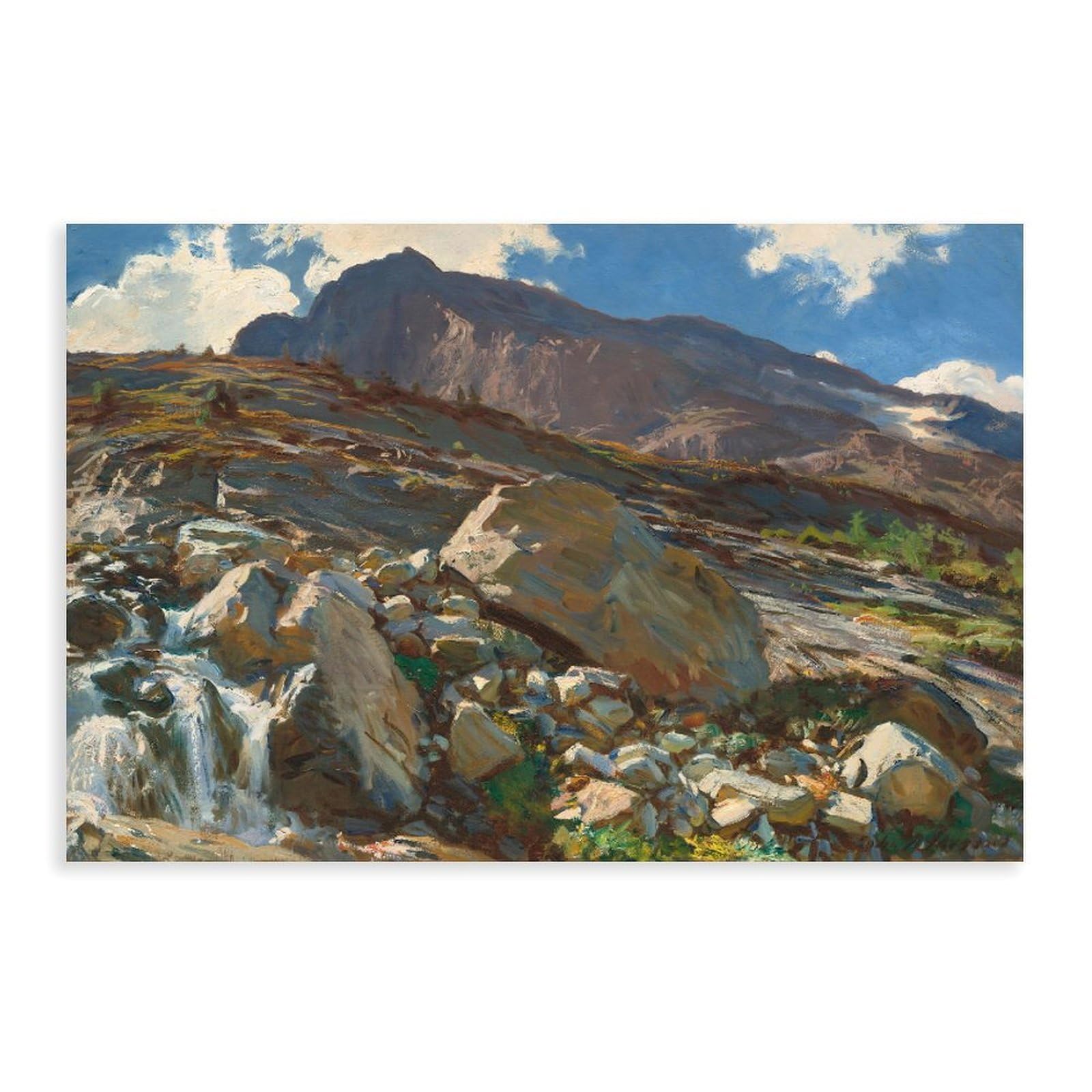 WCYB Simplon Pass by John Singer Sargent Posters Prints Canvas Deco Paintings Wall Art Unframe 16" L X 24" W