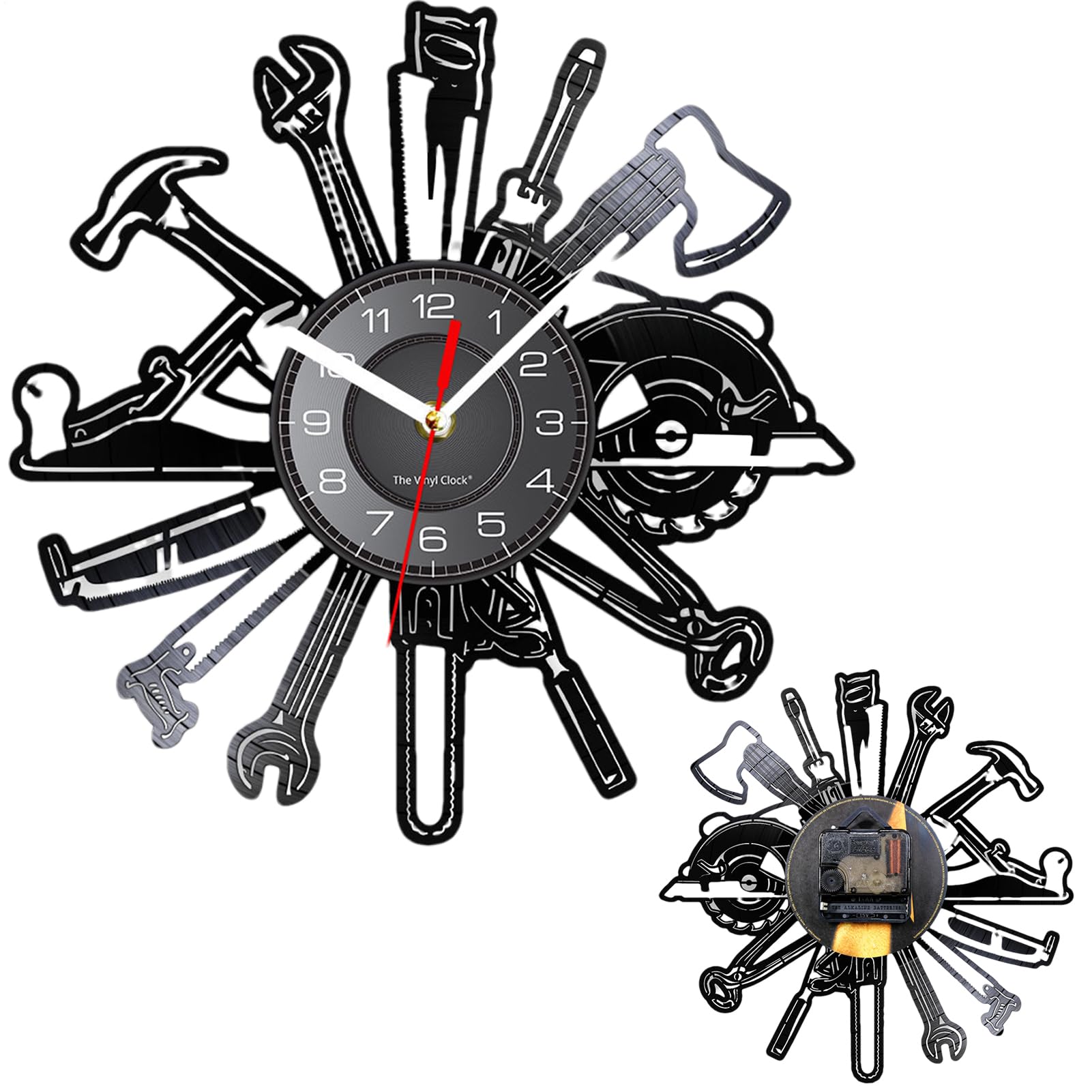 Horloges murales pour salon silencieuses | Horloge mécanique créative sans tic-tac