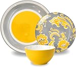 Wisenvoy Plates and Bowls Sets Dish Set Ceramic Dinnerware Sets Plate Set Porcelain Dishes Set for 4 Dinner Plates