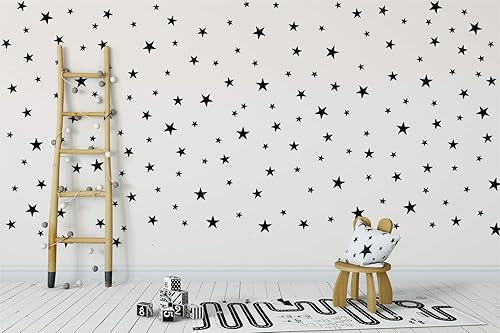 Miniatura 6 de Calcomanías de estrella negra para decoración de guardería, calcomanías removibles para despegar y pegar, calcomanías de vinilo para decoración de