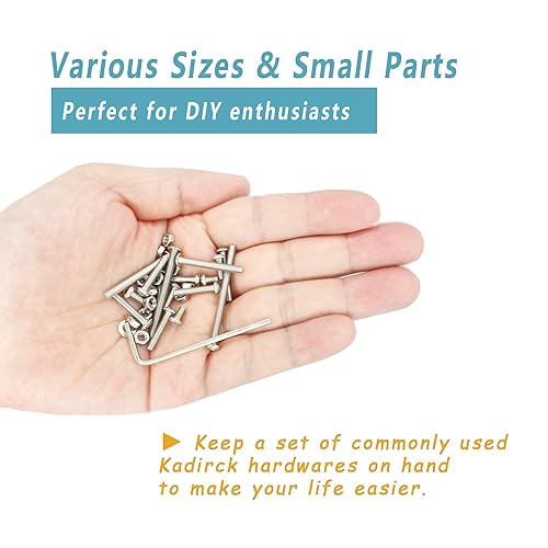 Miniatura 42 de Kadrick - Kit surtido de 2000 tornillos/pernos métricos M2, M3, M4, M5, con tuercas, arandelas planas y de seguridad, cabeza de botón hexagonal