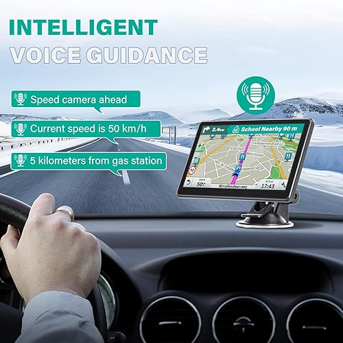 Miniatura 2 de Navegador GPS para automóvil, camión, RV, pantalla táctil GPS de 7 pulgadas para automóvil con mapas 2026 actualizaciones gratuitas de por vida,