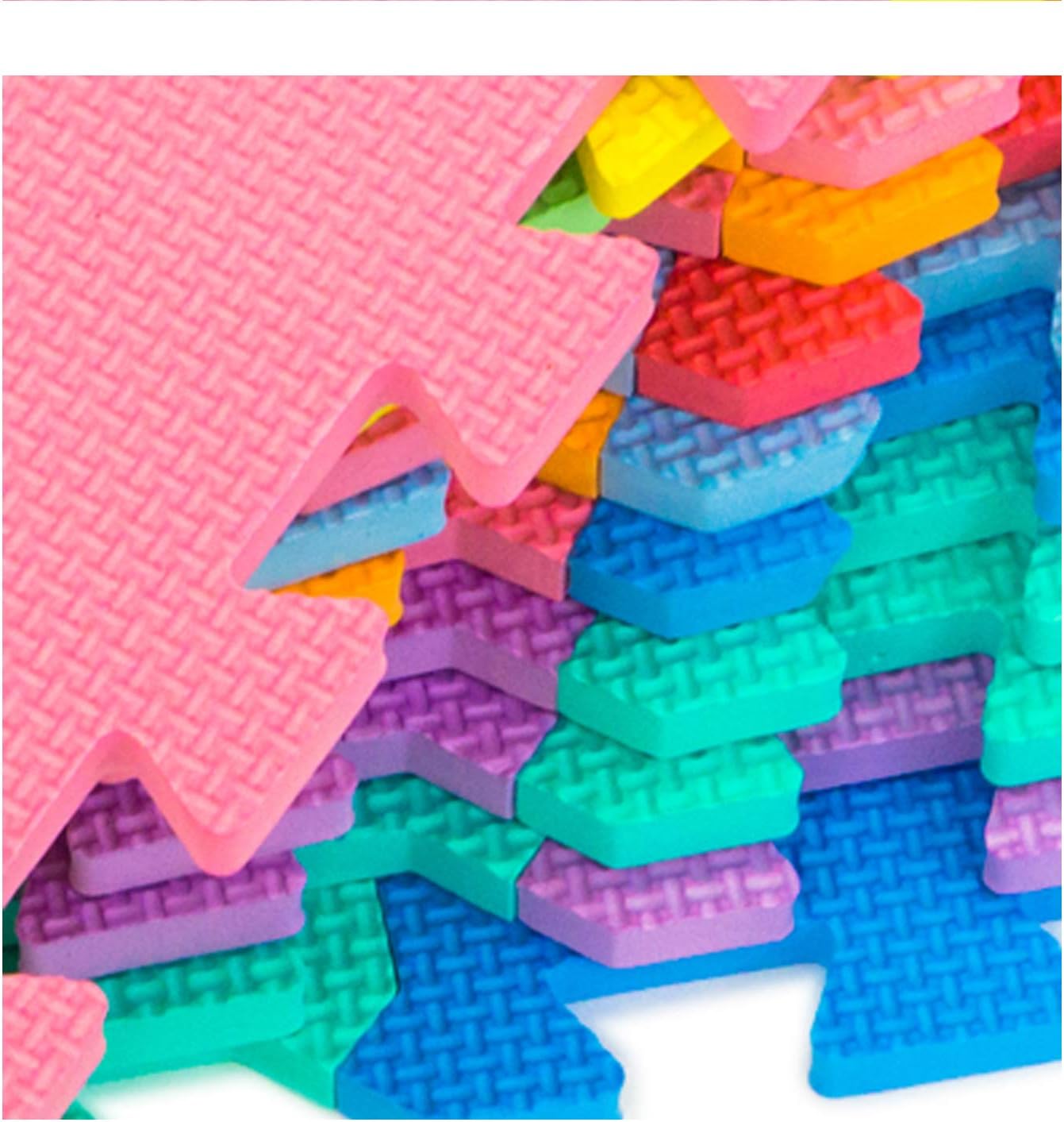 ProSource Puzzle Solid Foam Play Mat for Kids - 36 tiles with edges: Sports & Outdoors