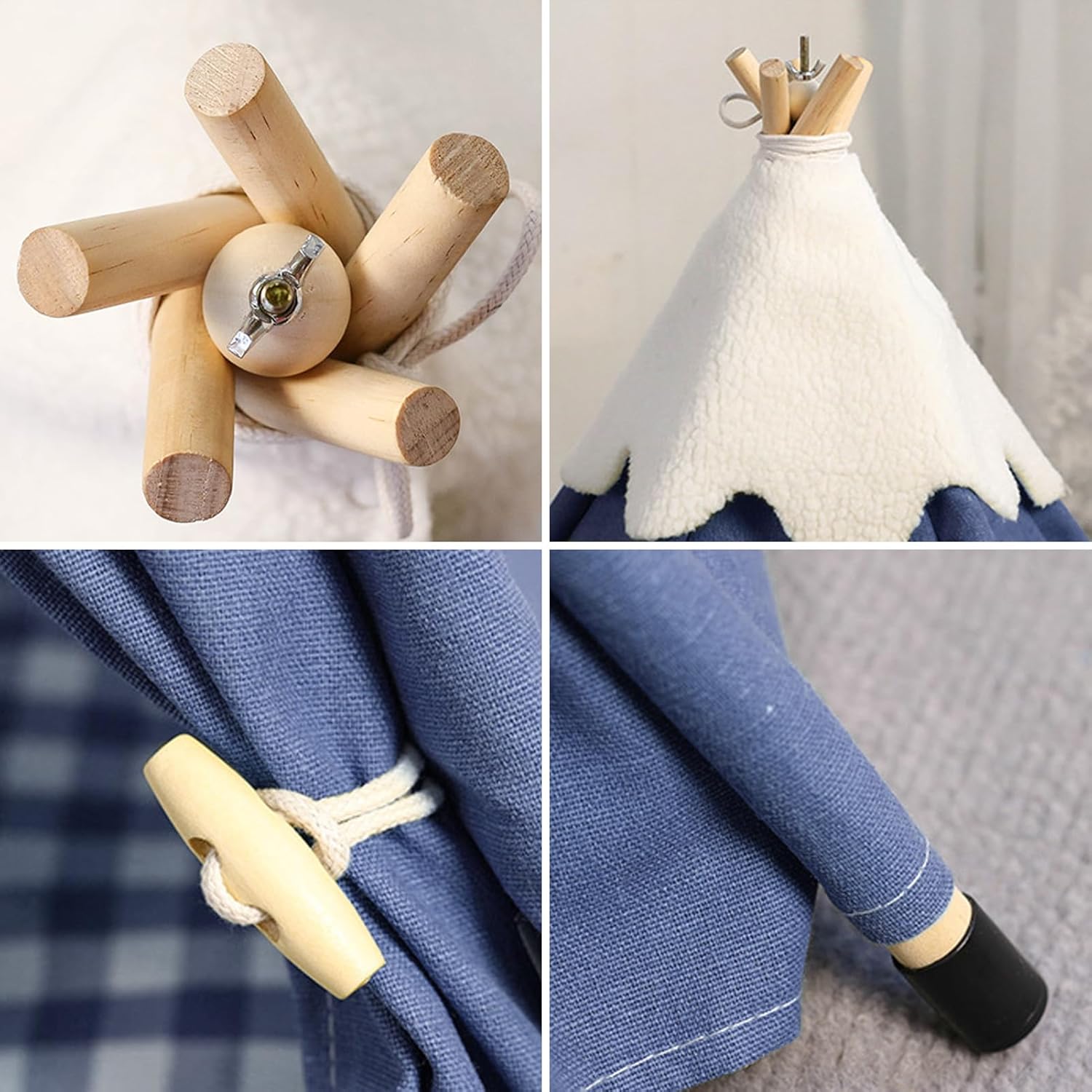 GIBZ Pet Teepee Tent with Removable Cushion Cute Dog Play House Washable Easy Assemble Cat Enclosed Bed for Indoor Outdoor, Green, M