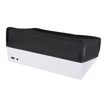 PlayVital Black Nylon Dust Cover for Xbox Series S Console, Soft Neat Lining Dust Guard, Anti Scratch Waterproof Cover Sleeve for Xbox Series S Console