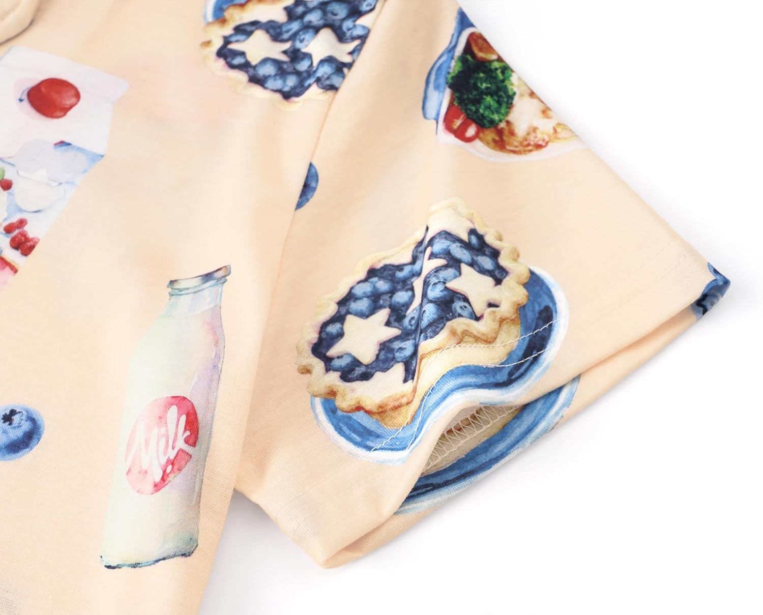 Topgal 3-Pieces Coat Style Pajamas for Girls - Bows Puppy Graphic Print Kids' Short Sleeves & Shorts Pants PJS Size 6-18 - Image 4