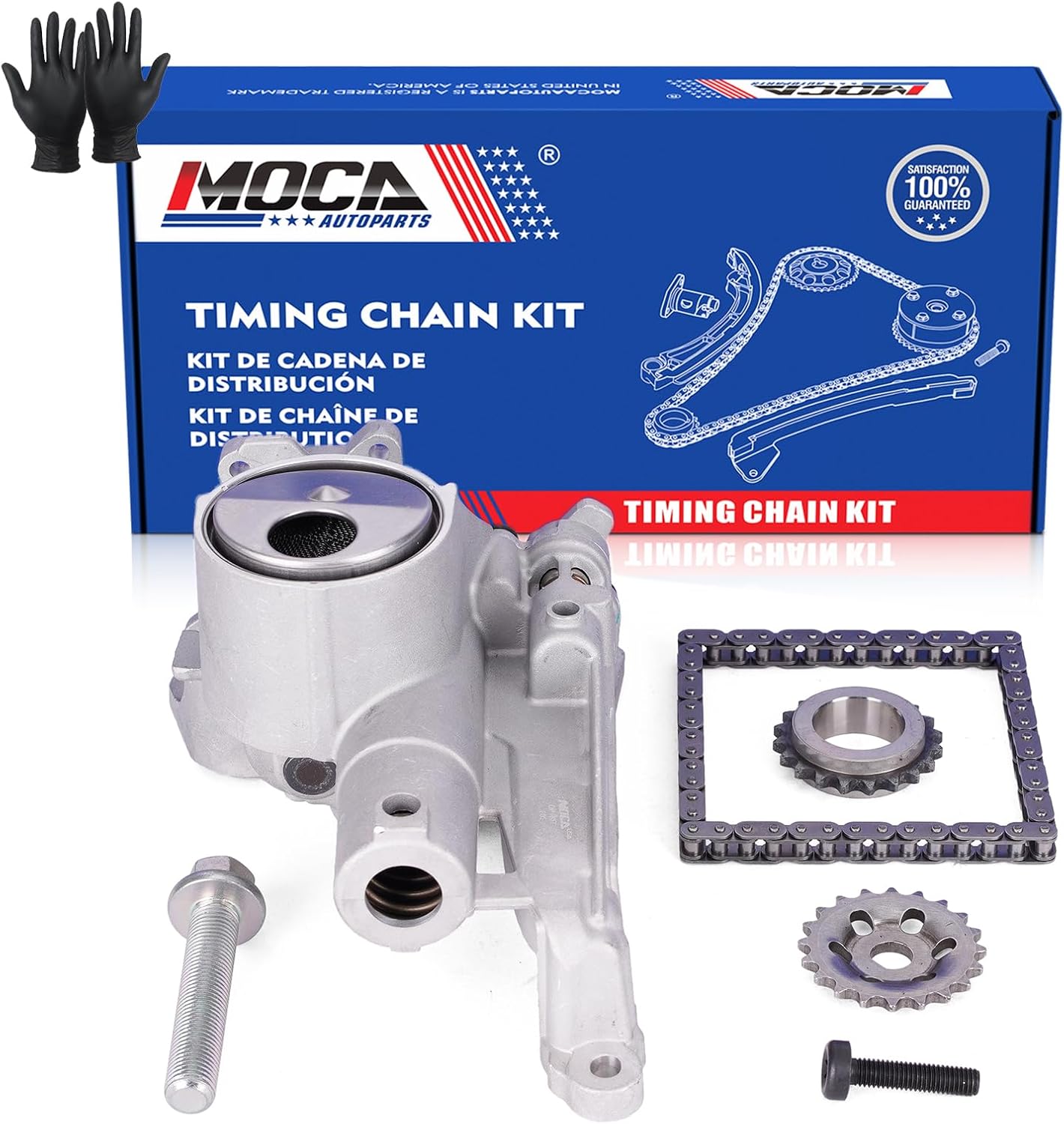 MOCA Oil Pump Chain Drive Set & Oil Pump Compatible with 2010-2012 for Mini Cooper 1.6L 1598CC l4 GAS DOHC