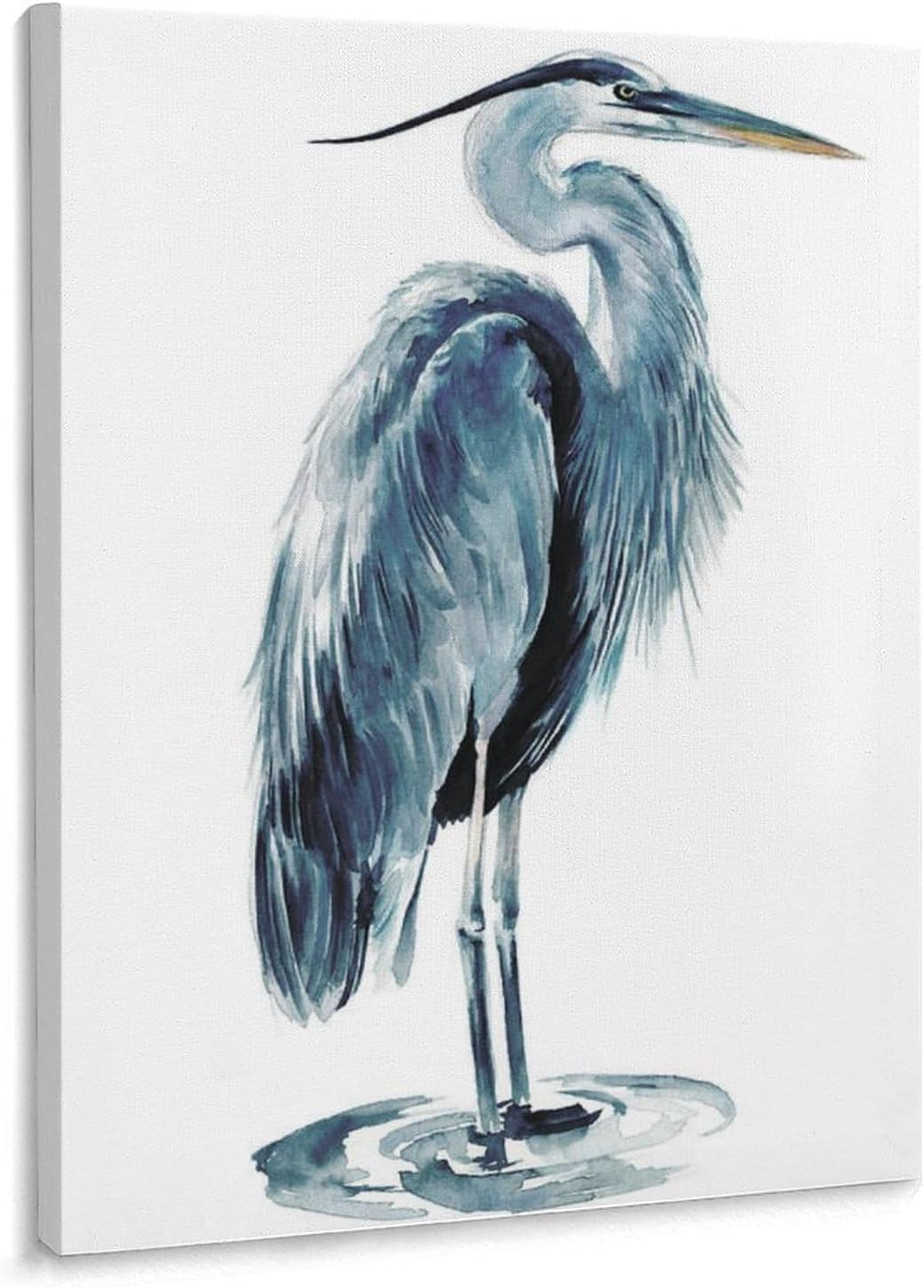 Posters Blue Heron Wall Art Watercolor Heron Wall Art Waterfowl Wall Art Bird Wall Art Canvas