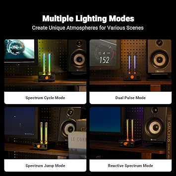 Fosi Audio Box X1 Phono Preamp for MM Turntable Mini Stereo Audio Hi-Fi Phonograph and Music Visualizer, Sound Pickup Spectrum Analyzer, Vintage Tube RGB Ambient Light