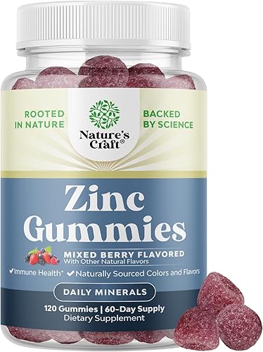 Gomitas de zinc extra fuertes para adultos  Gomitas de inmunidad masticables de citrato de zinc de 50 mg para adultos  Kosher Halal sin gluten y
