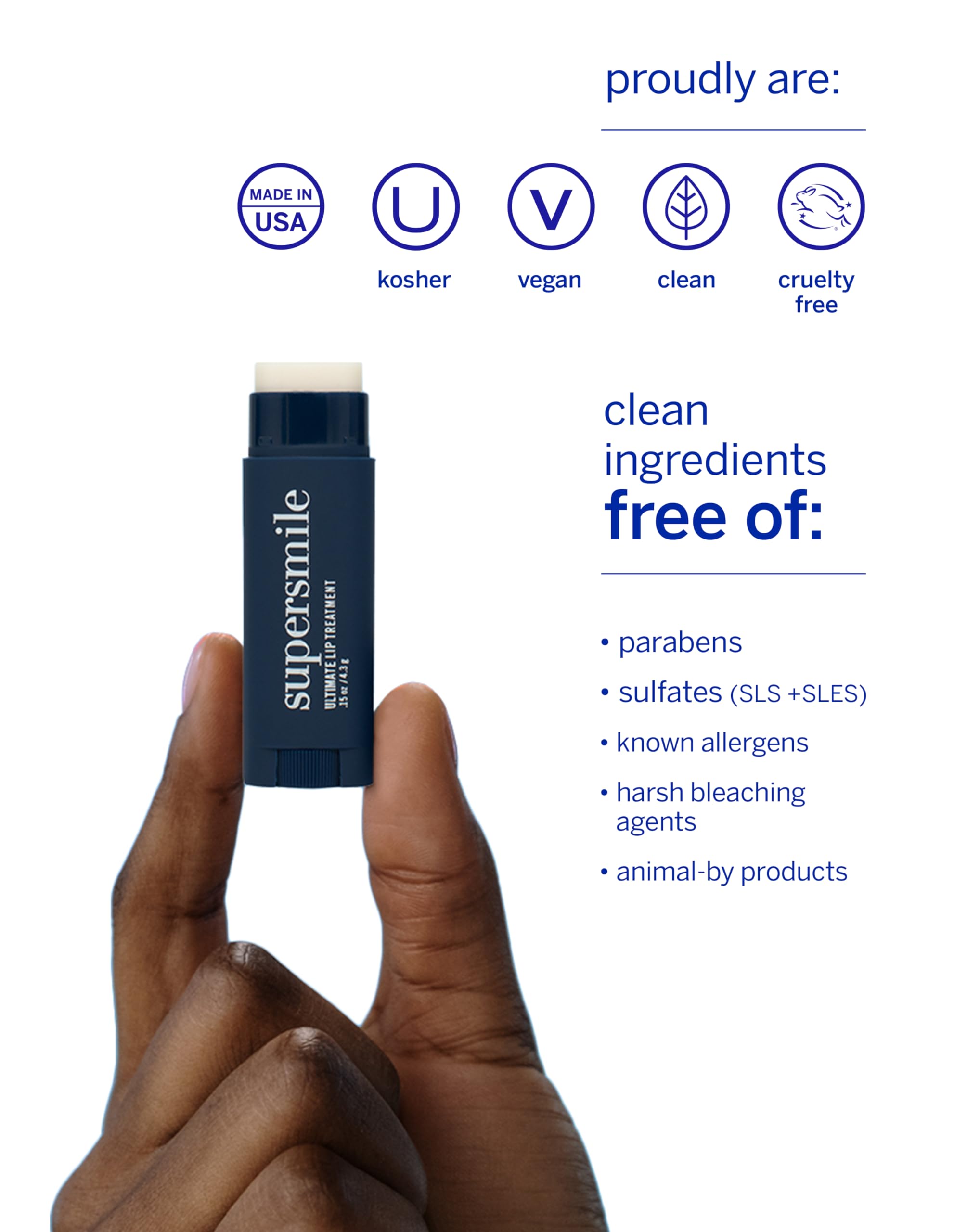 Supersmile Ultimate Lip Treatment - Healing for Dry, Cracked Lips - Nourishing Lip Balm with Collagen & Shea Butter - Hydrating Lip Plumper & Soothing Lip Moisturizer