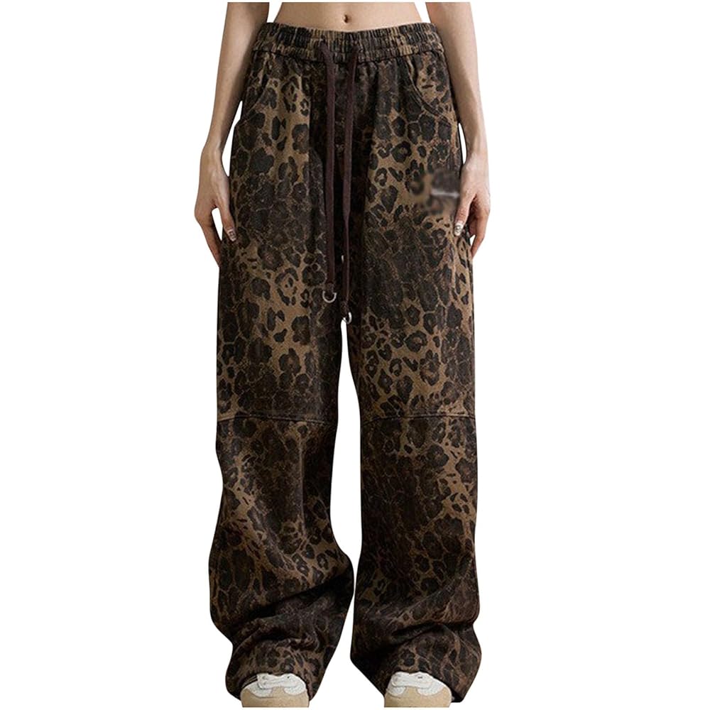 パンツ Leopard design straight wide denim pants パンツ Leopard design straight wide denim pants Leopard
