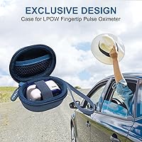 Vista 7 de LTGEM - Funda de oxímetro de pulso azul compatible con oxímetro de pulso Bluetooth de la yema de los dedos, monitor de oxígeno en sangre (solo funda)