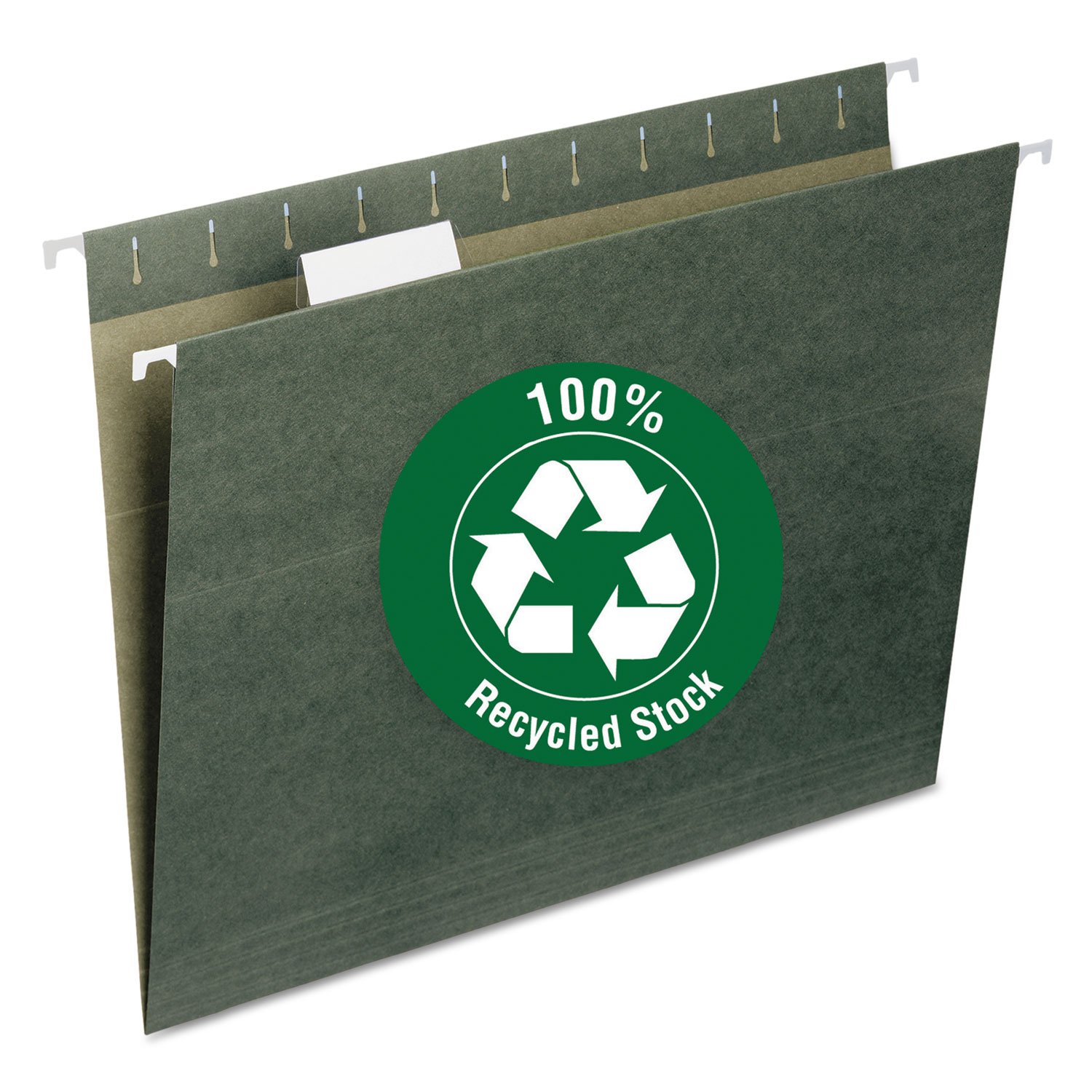 Dossiers suspendus vert Letter rigides avec onglets 1/5 pour classement durable - 8