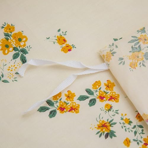 Miniatura 7 de Juego de funda de edredón tamaño King floral, 100% algodón, 3 piezas, juego de ropa de cama tamaño King, diseño de flores amarillas estilo jardín,